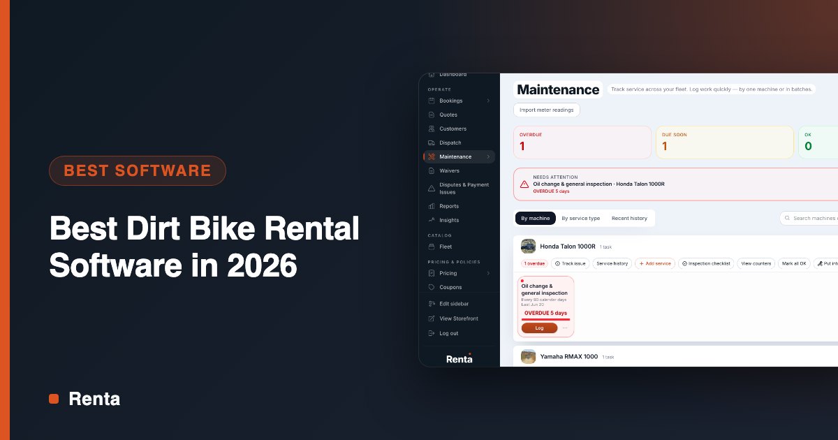 Best Dirt Bike Rental Software in 2026